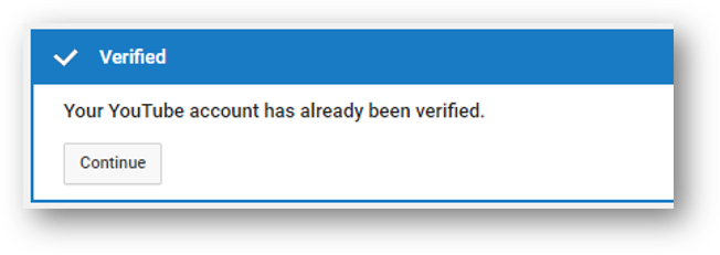 verified youtube account