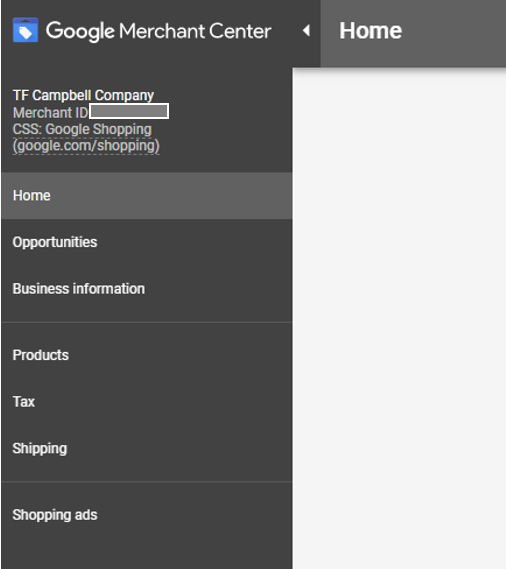 google merchant center logged in