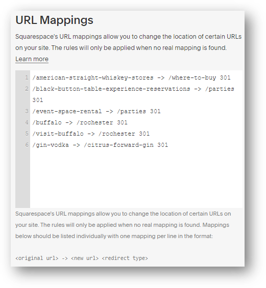 implement squarespace redirect