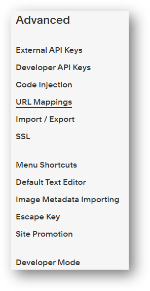 squarespace url mappings