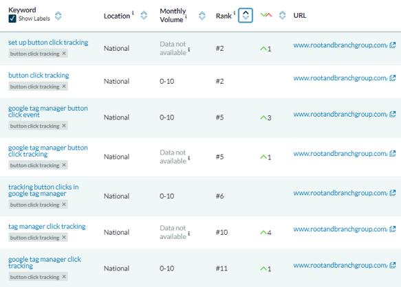 on page seo measurement - keyword rank tracking