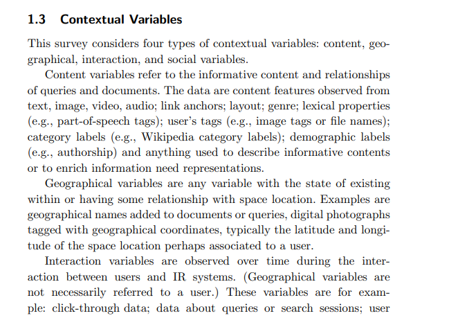 contextual variables
