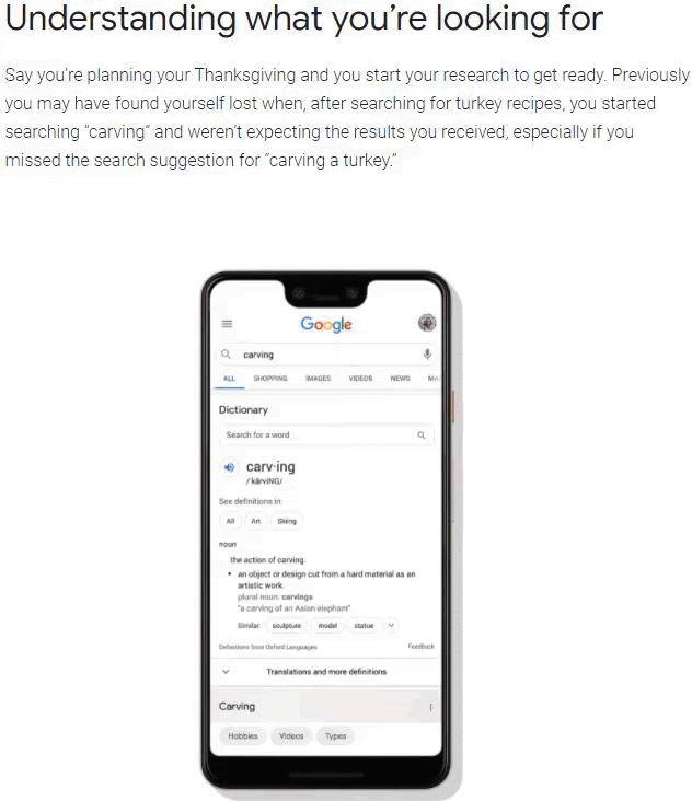 Google Search Gets Improved Dictionary Definitions With Sample