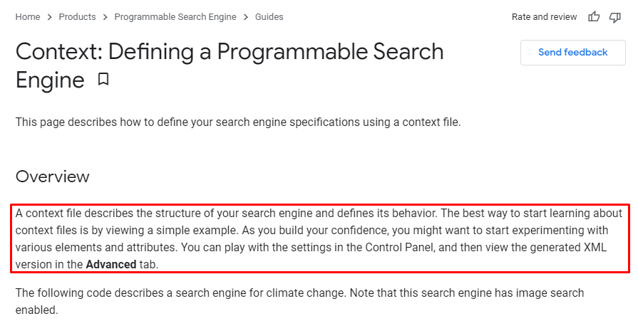 defining programmable search engine