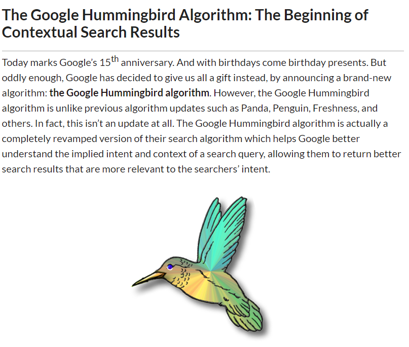 google hummingbird