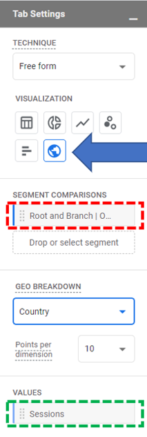 ga4 exploration tab settings