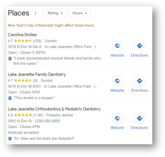 map pack for local seo