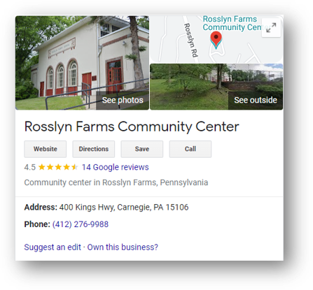 rosslyn farms awesome pittsburgh place