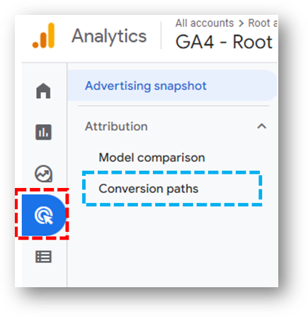 how to find ga4 conversion paths report