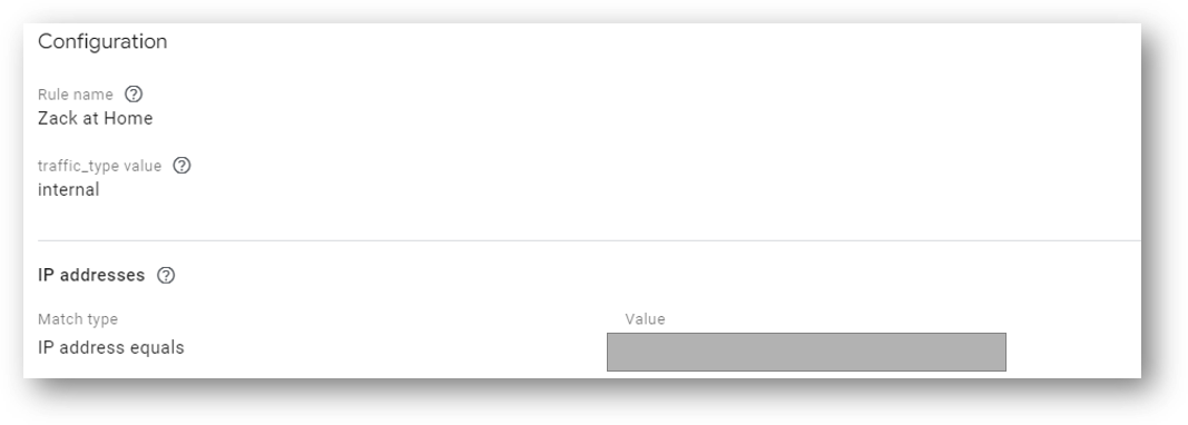 filter internal traffic ga4