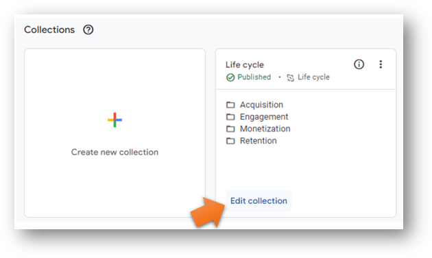 edit ga4 collection