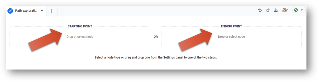 start a path exploration with starting point or end point