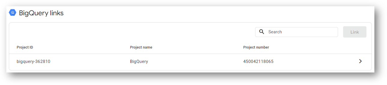 link bigquery and ga4