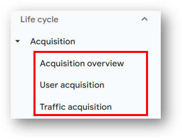 ga4 acquisition reports