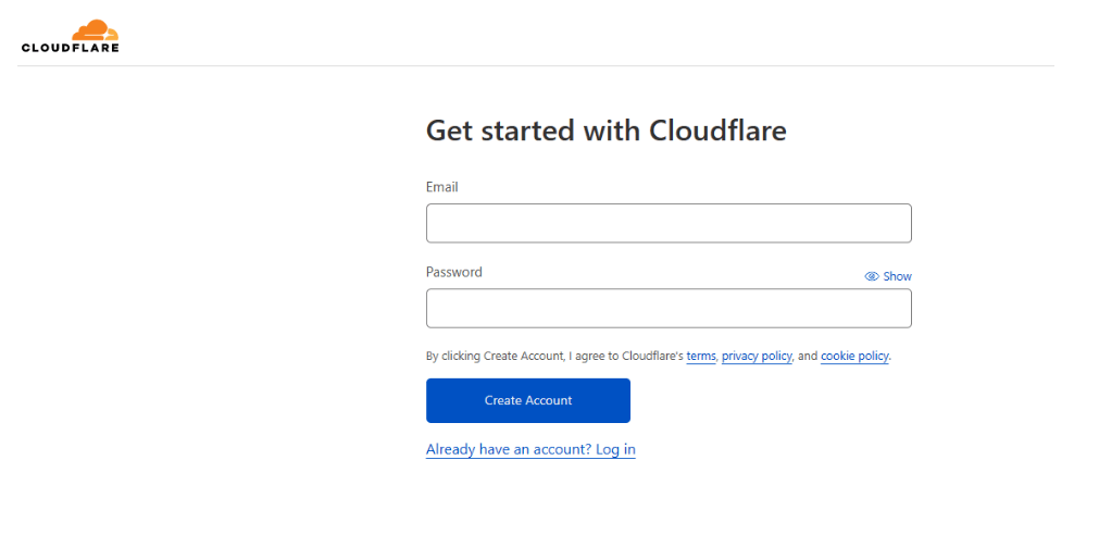 Cloudflare create account