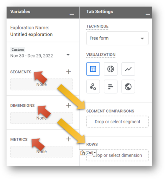 tab settings in ga4 explorations