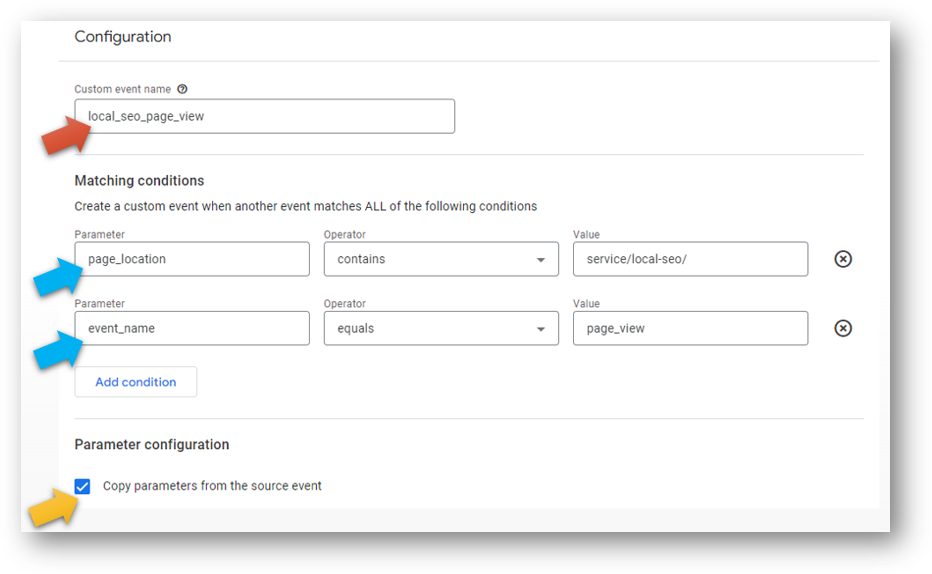 configure ga4 custom event