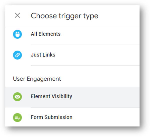 element visibility trigger