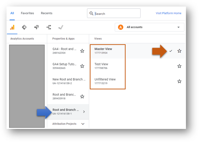 universal analytics account structure