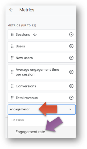 add engagement rate