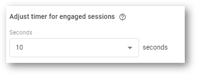 adjust timer for engaged sessions