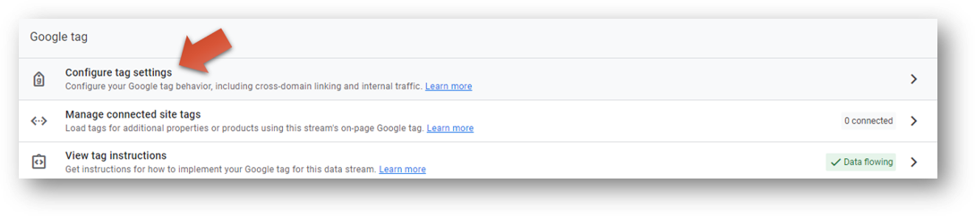 configure tag settings ga4