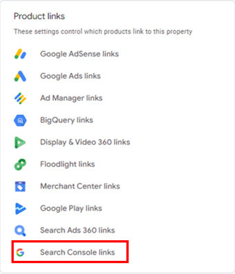 ga4 google search console link