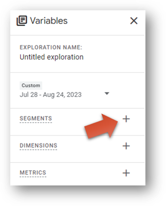 create segment in exploration