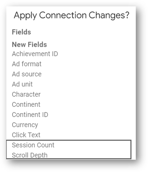 new custom dimensions into looker