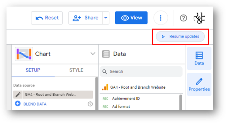 resume looker studio updates