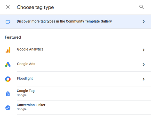 gtm tag types 2025