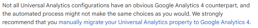 google recommends not using auto created properties