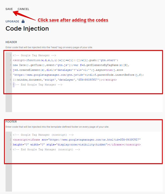 save code injection
