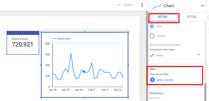 add a filter to looker studio report