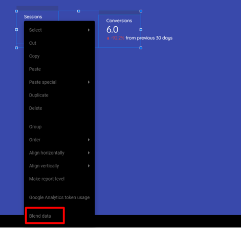looker studio blend data