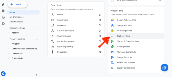 sync bigquery and ga4